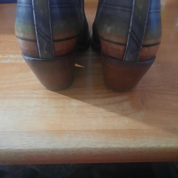 Ariat Womens Dixon Saddle Side Distressed Leather Western Booties Size 9B - Picture 5 of 9